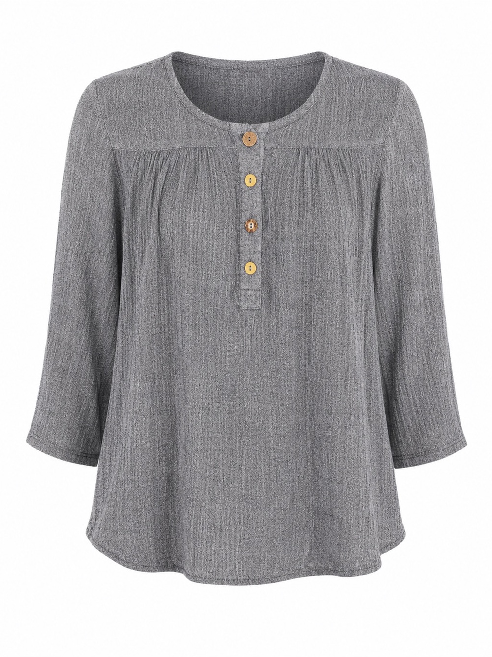 Soft Surroundings Blue Linen Button Detail Blouse Top Women’s Small Boho Coastal